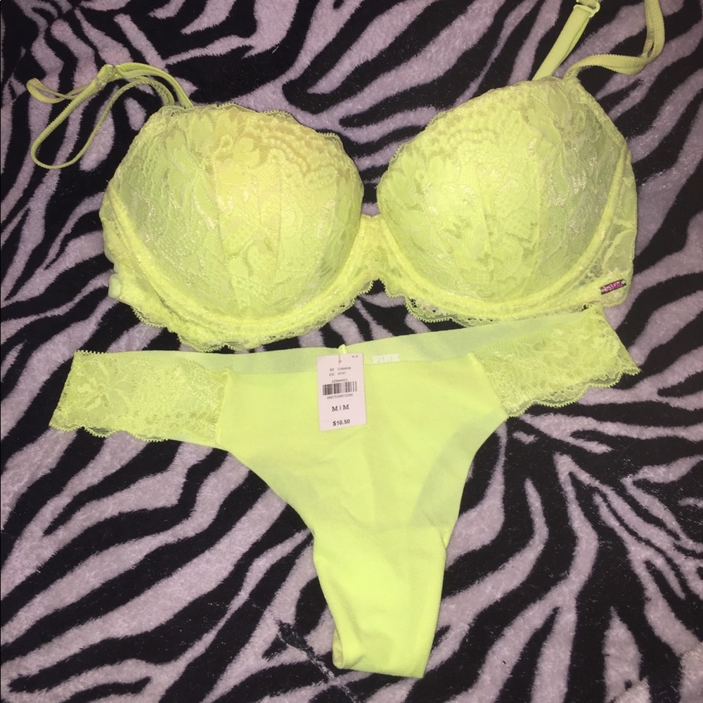 Victoria’s Secret PINK bra & panty set- 36C, M